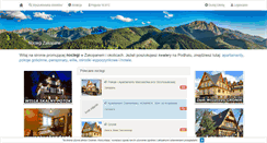 Desktop Screenshot of pensjonaty-podhale.pl